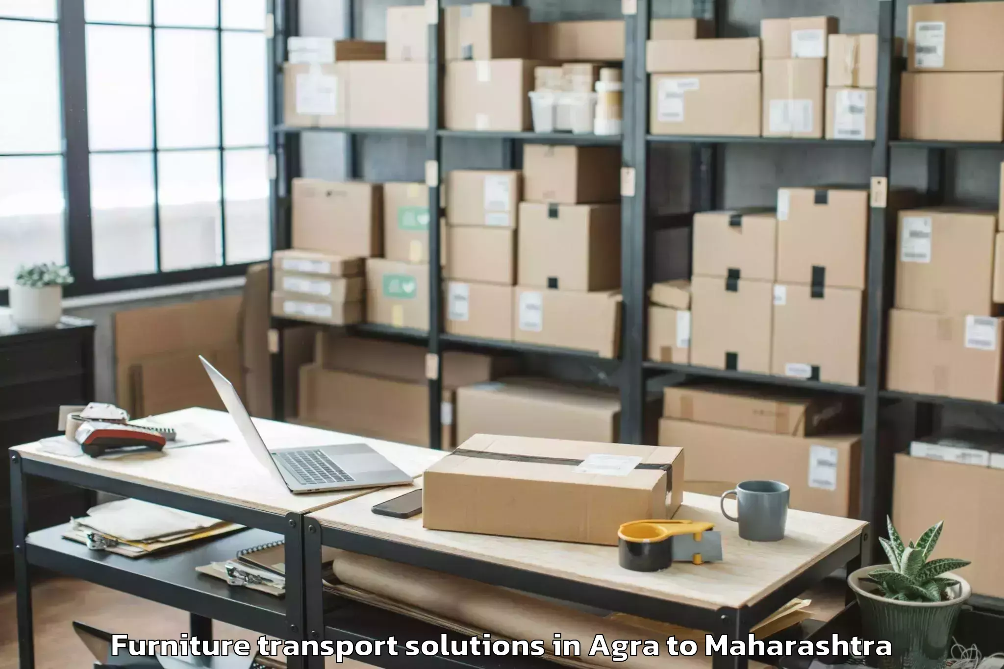 Affordable Agra to Dharashiv Furniture Transport Solutions